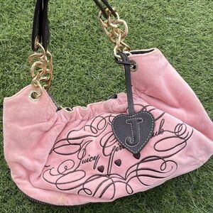 Juicy Couture Pink Shoulder Bag with Gold Accents